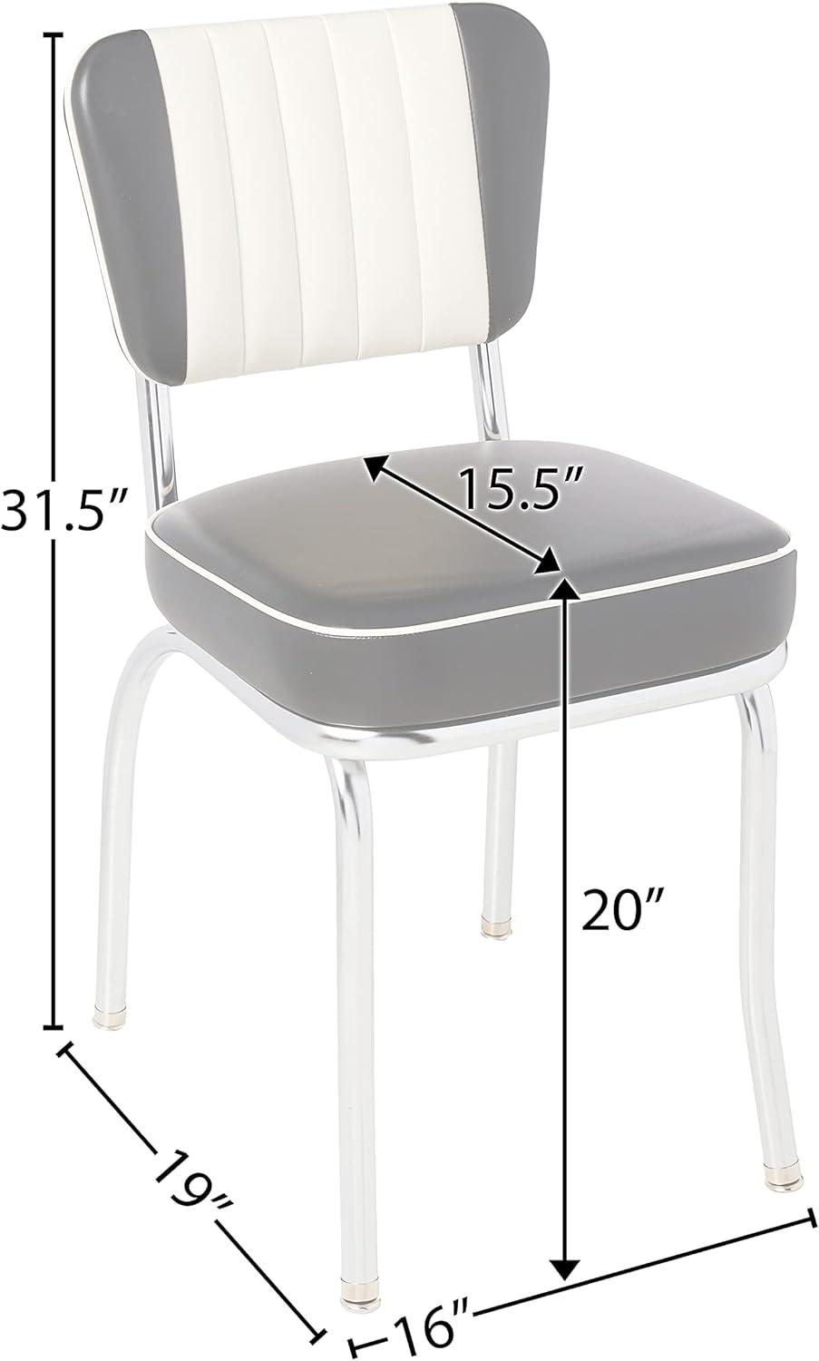 Richardson Seating Retro Home Upholstered Channel Back Dining Chair