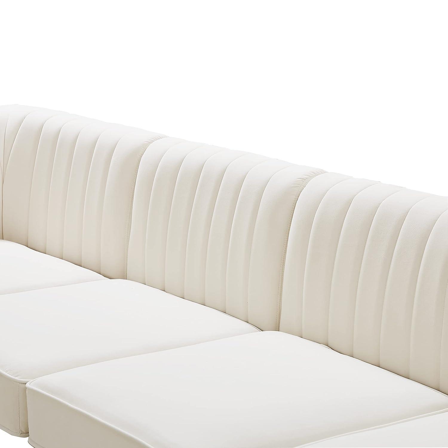 Meridian Furniture Alina Cream Velvet Corner Chair