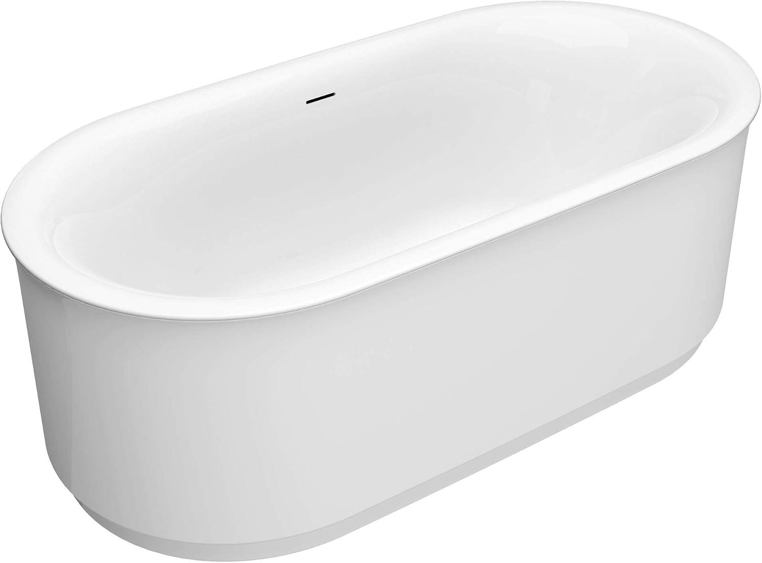 68'' x 34'' Freestanding Soaking Acrylic Bathtub