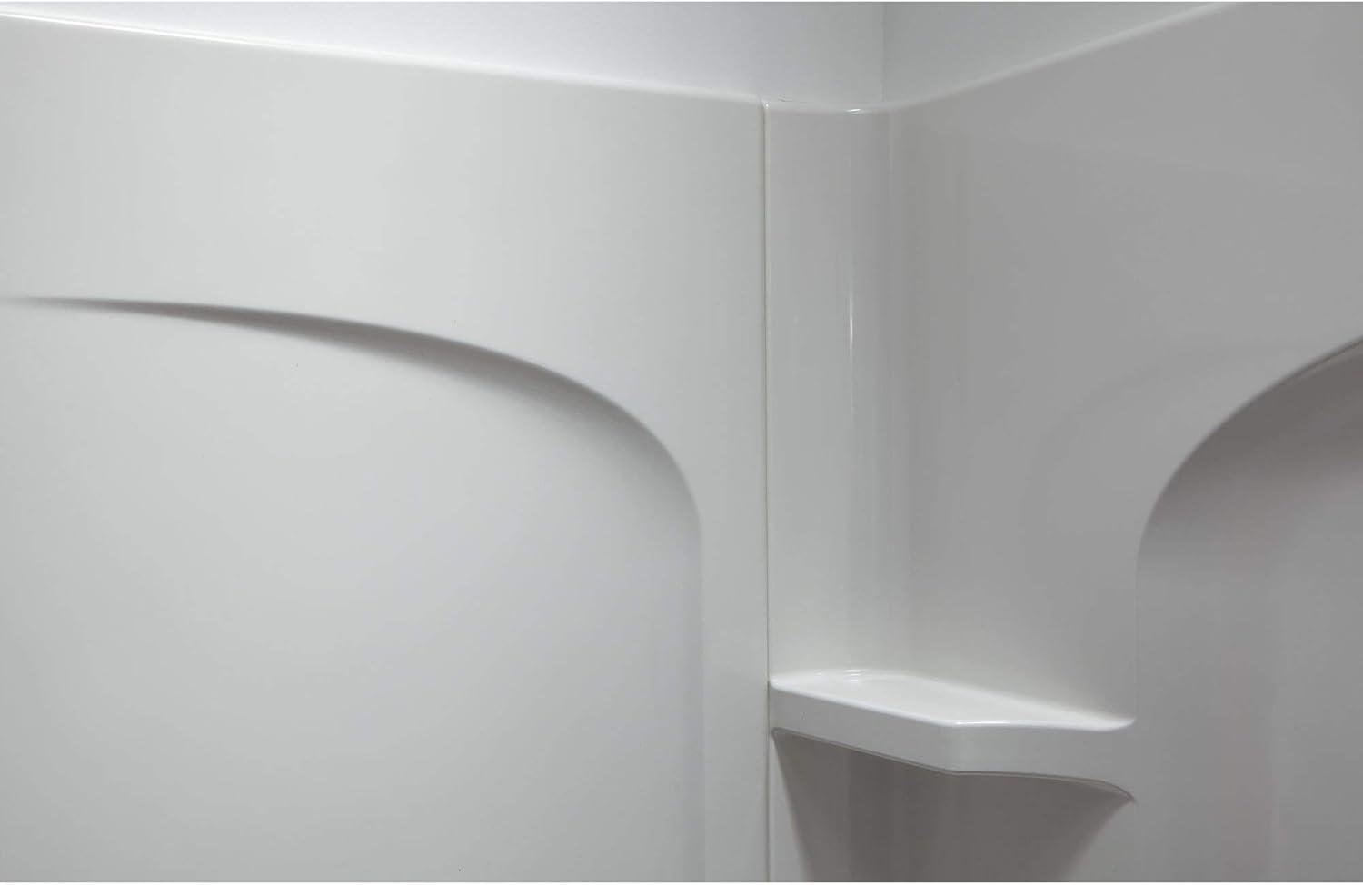 Ensemble 32 in. x 60 in. x 74 in. Bath and Shower Kit with Right-Hand Drain in White