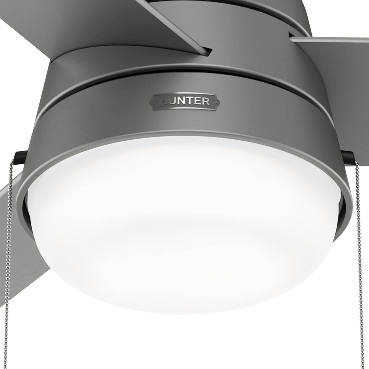 52" Aker 3 - Blade Indoor Standard Ceiling Fan with Pull Chain and Light Kit Included