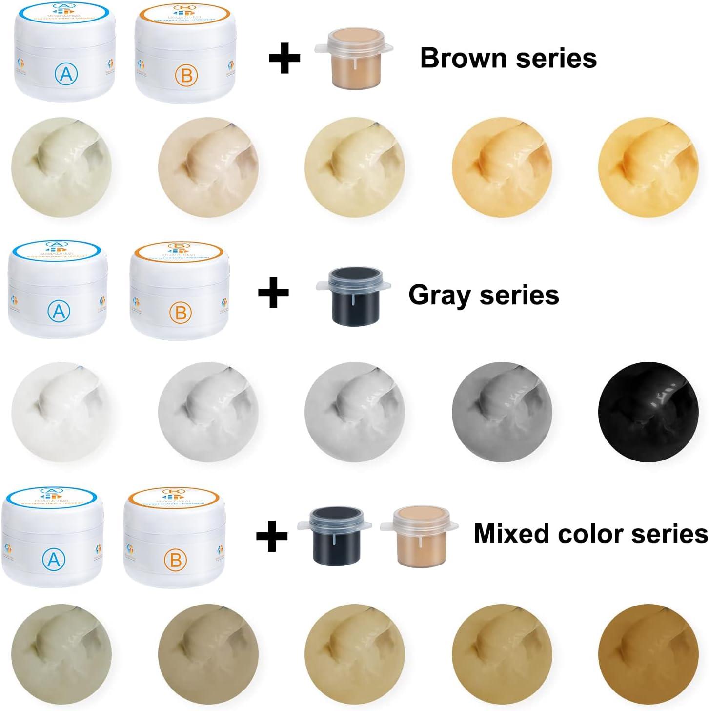 Tub, Tile and Shower Repair Kit (Color Match), 3.7oz Fiberglass Repair Kit, Porcelain Repair Kit White/Almond/Black/Bone/Bisque/Biscuit/Grey/Cream/Off White/Beige, Odorless Bathtub Paint