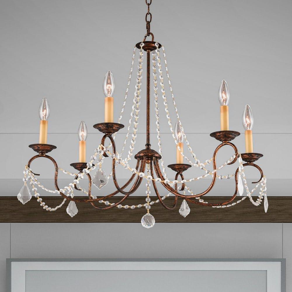 Livex Lighting Pennington 6 - Light Chandelier in  Hand Applied Venetian Golden Bronze