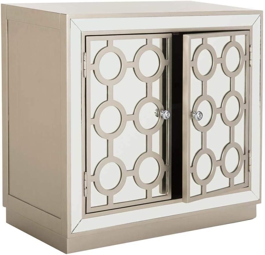 Kaia 2 Door Chest - CHS6404 - Champagne/Mirror - Safavieh