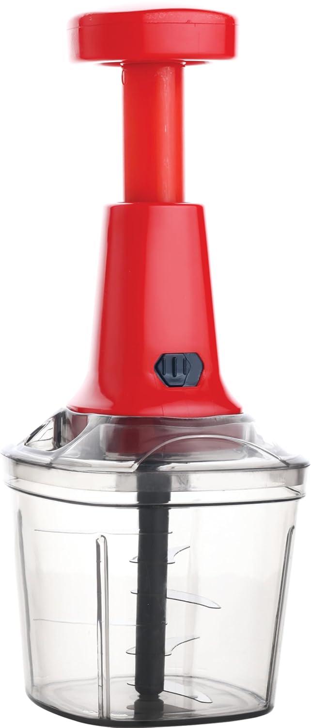 Manual Food Chopper – Manual Food Processor – Manual Vegetable Chopper with Varying Chopping Sizes – Hand Food Chopper with Stainless Steel Blades