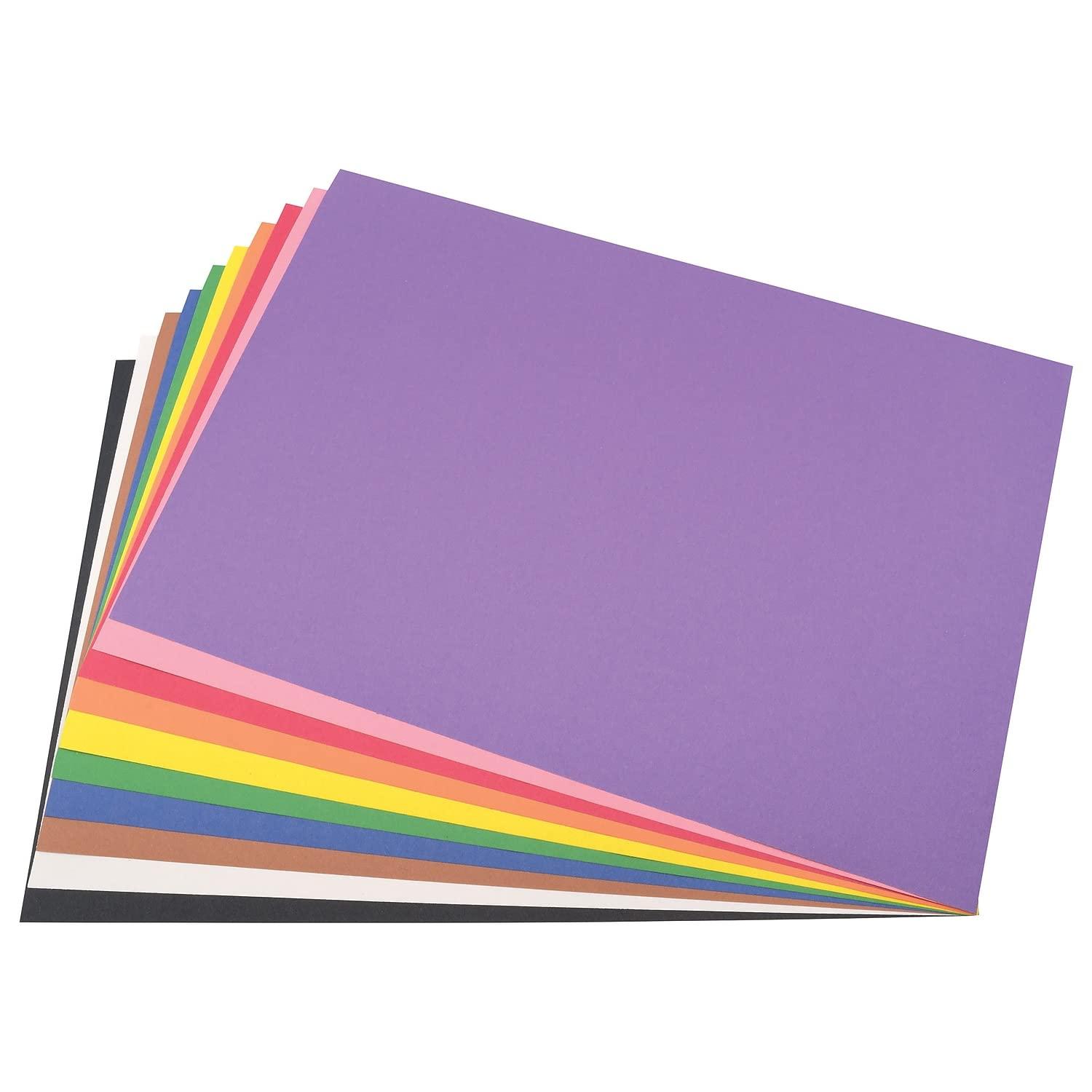 SunWorks Construction Paper, 10 Assorted Colors, 12 x 18, 50 Sheets