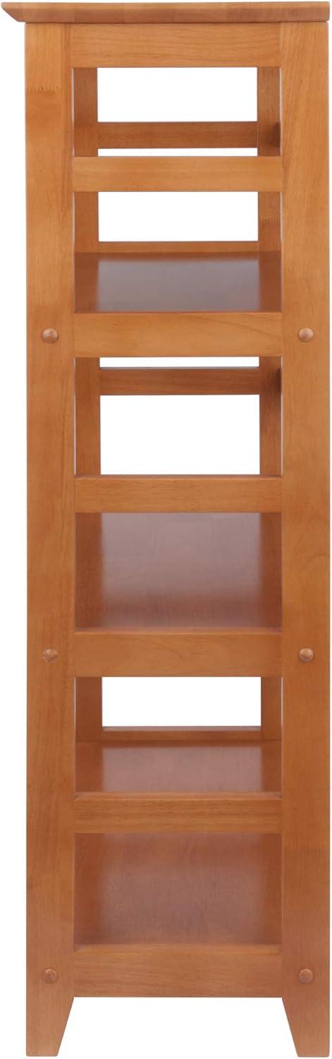 42" Honey Pine Wood 3-Tier Studio Bookshelf