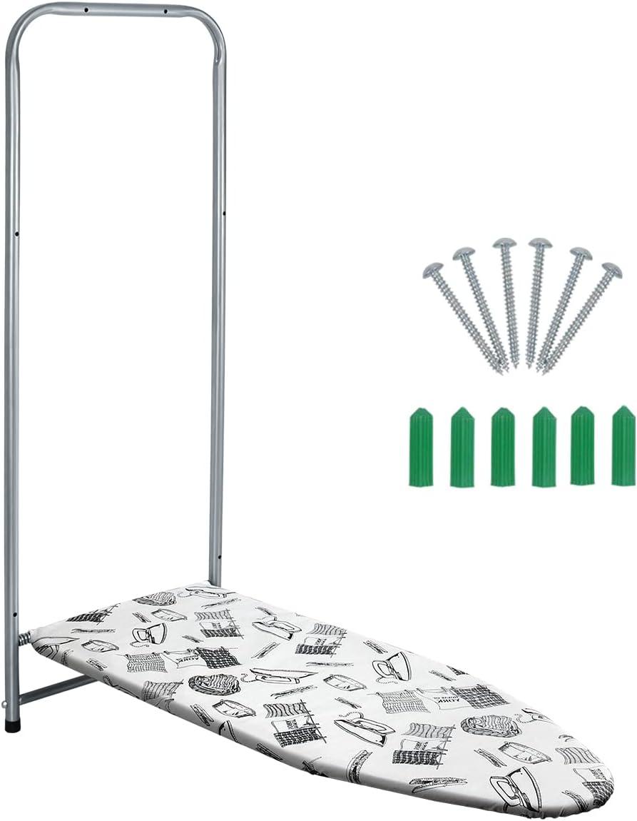 Foldable Metal Over-the-Door Wall Mounted Ironing Board