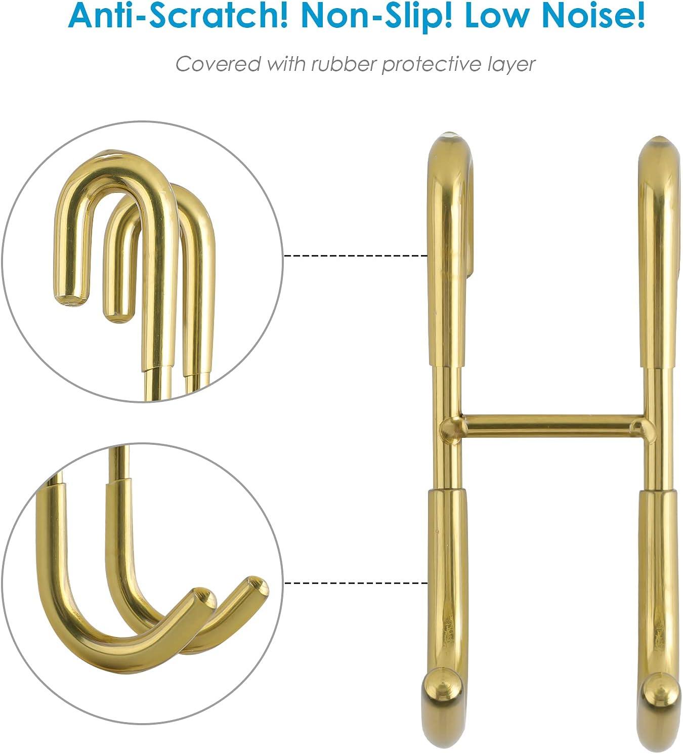 Gold Shower Door Hooks (2-Pack), Bathroom Hooks for Towel, Shower Door, Hanging Hooks, KZ-S-SHG-4 Gold