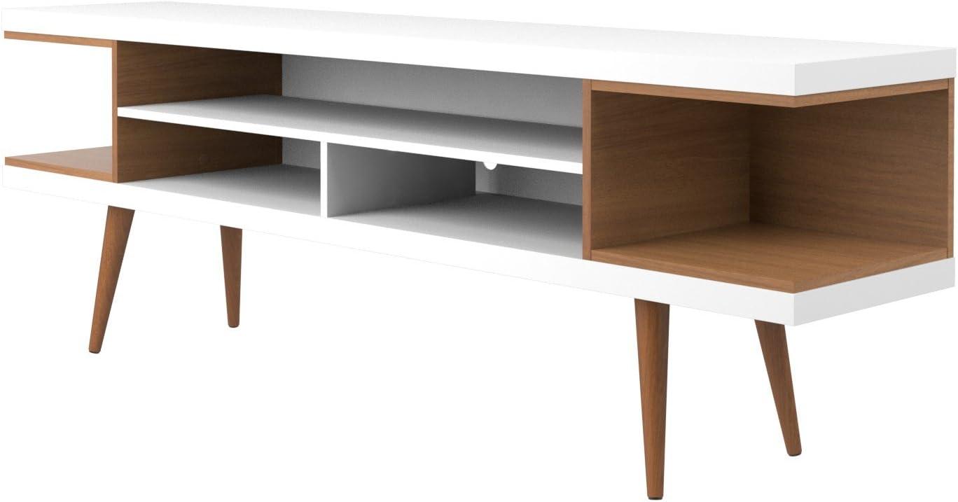 Utopia Wood TV Stand For Tvs Up To 65" In White/Maple Cream