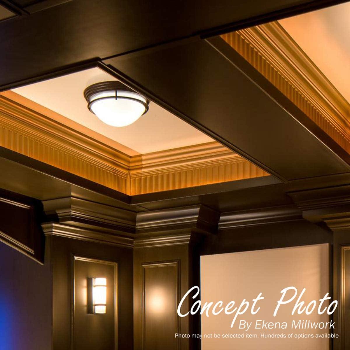 Ekena Millwork 3 1/2"H x 3/4"P x 94 1/2"L Benson Acanthus Leaf Chair Rail