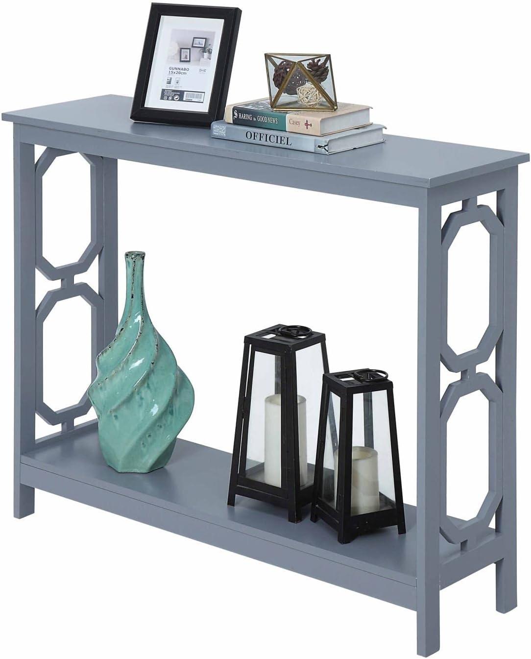 Gray Wood Console Table with Storage, 40" Length