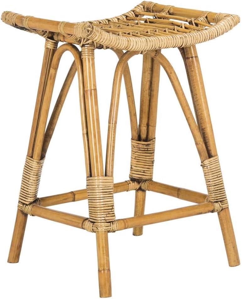 Leda Rattan Counter Stool  - Safavieh