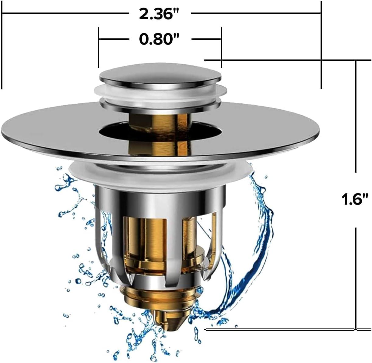 Mer-Maid Drain Magic Universal Sink Stopper, Instantly Replace Broken Stoppers