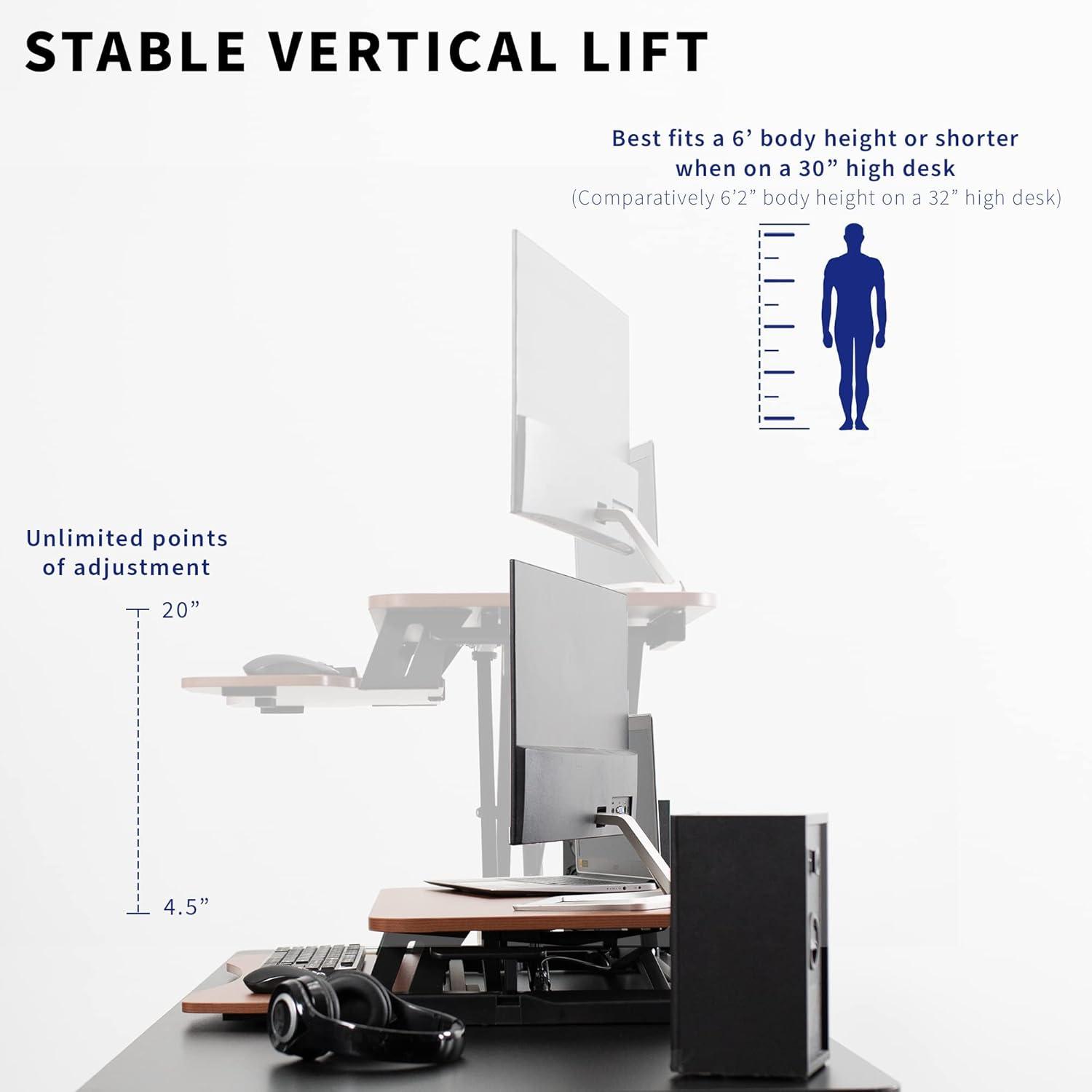 VIVO Height Adjustable Standing Desk Converter (DESK-V000K Series)