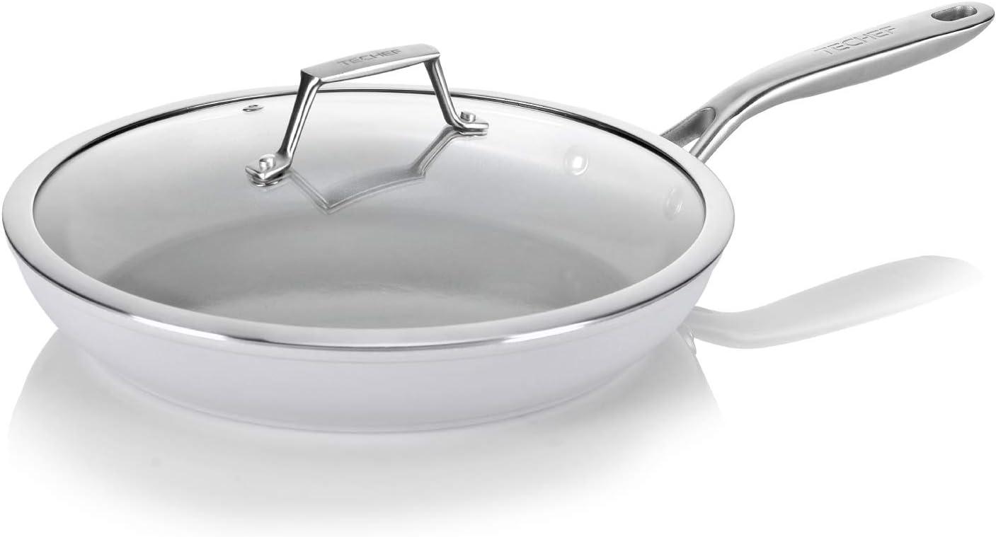 TECHEF CeraTerra - 12" Ceramic Nonstick Frying Pan with Cover