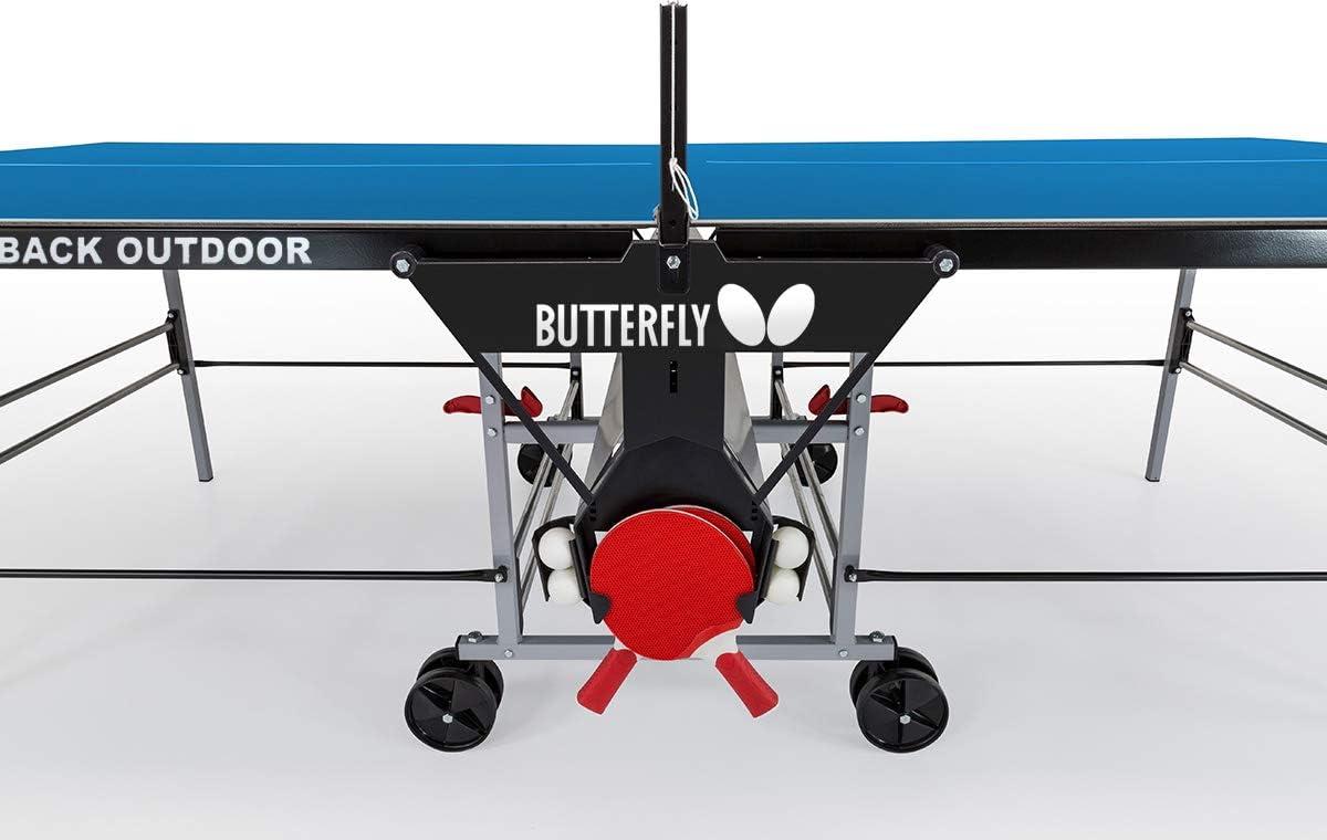 Butterfly Indoor/Outdoor Playback Rollaway Foldable Table Tennis Table (6mm Thick)