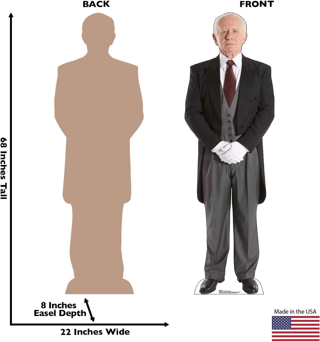 Life-Size Cardboard Butler Standup with Black Suit