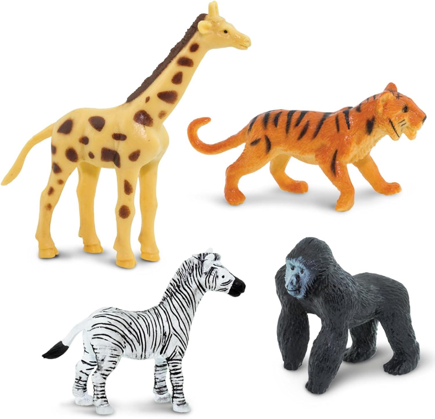 Safari Ltd. Wild Bulk Bag - 48 Jungle & Savanna Animal Figurines - Toy Set for Boys, Girls & Kids Ages 3+