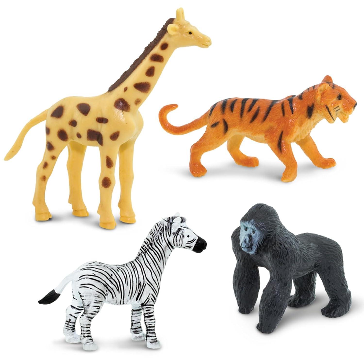 Safari Ltd. Wild Bulk Bag - 48 Jungle & Savanna Animal Figurines - Toy Set for Boys, Girls & Kids Ages 3+