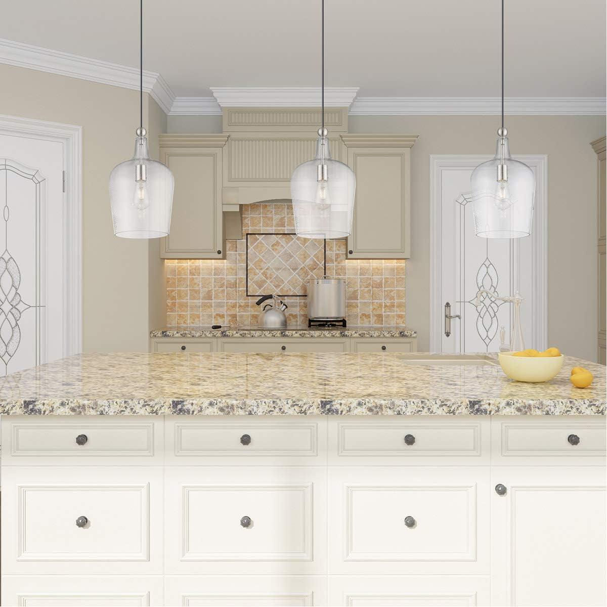 Livex Lighting Art Glass 1 - Light Pendant in  Brushed Nickel
