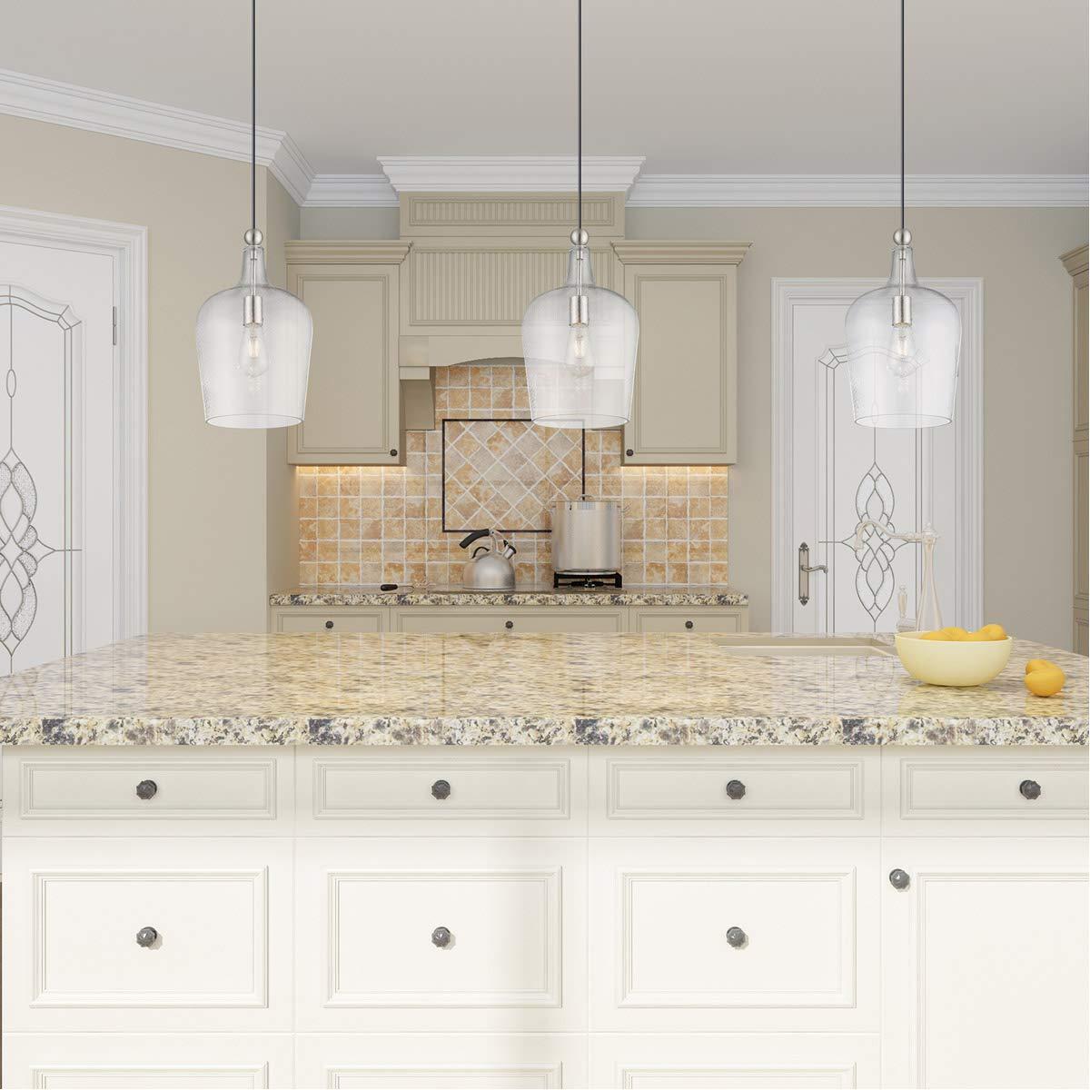 Livex Lighting Art Glass 1 - Light Pendant in  Brushed Nickel