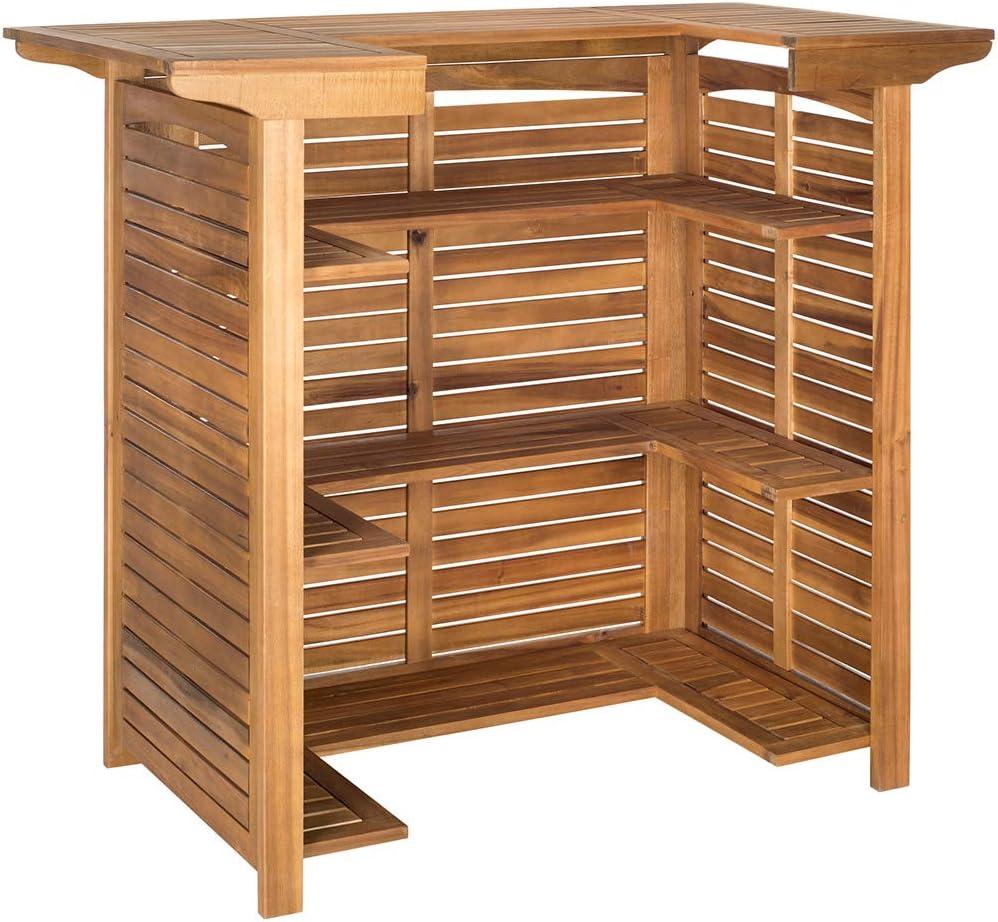 Monterey Patio Outdoor Bar Table - Natural - Safavieh