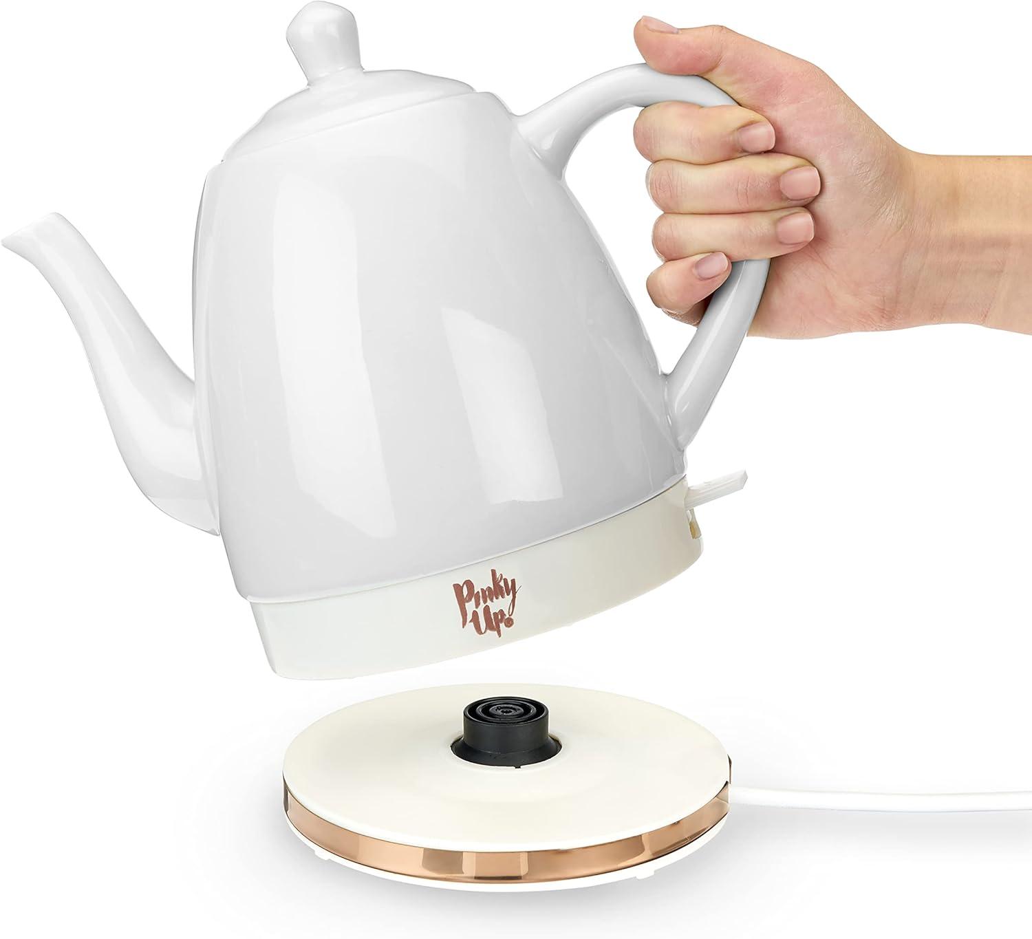 Pinky Up Noelle Ceramic Electric Tea Kettle