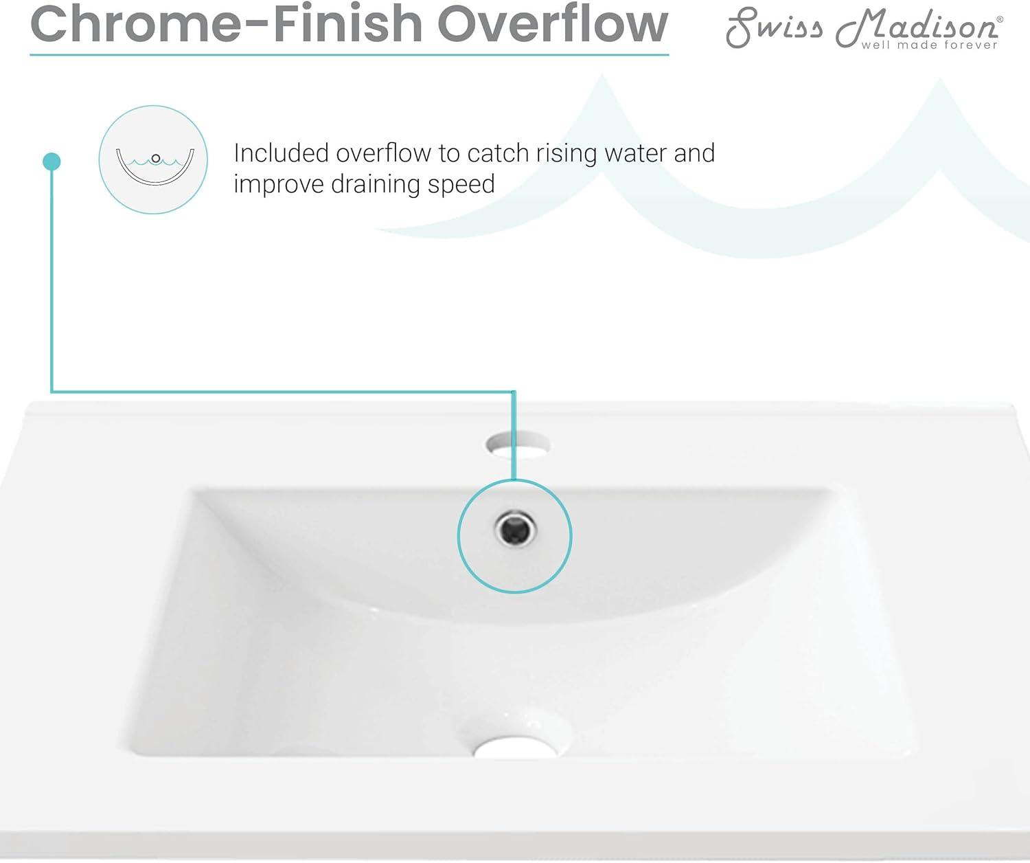 Swiss Madison Swiss Madison 30" Single Bathroom Vanity Top in White with Sink