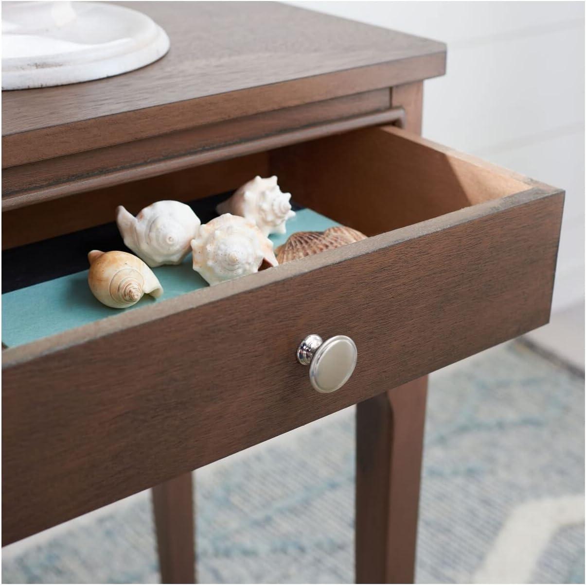 Opal 1 Drawer Accent Table - Distressed White - Safavieh.