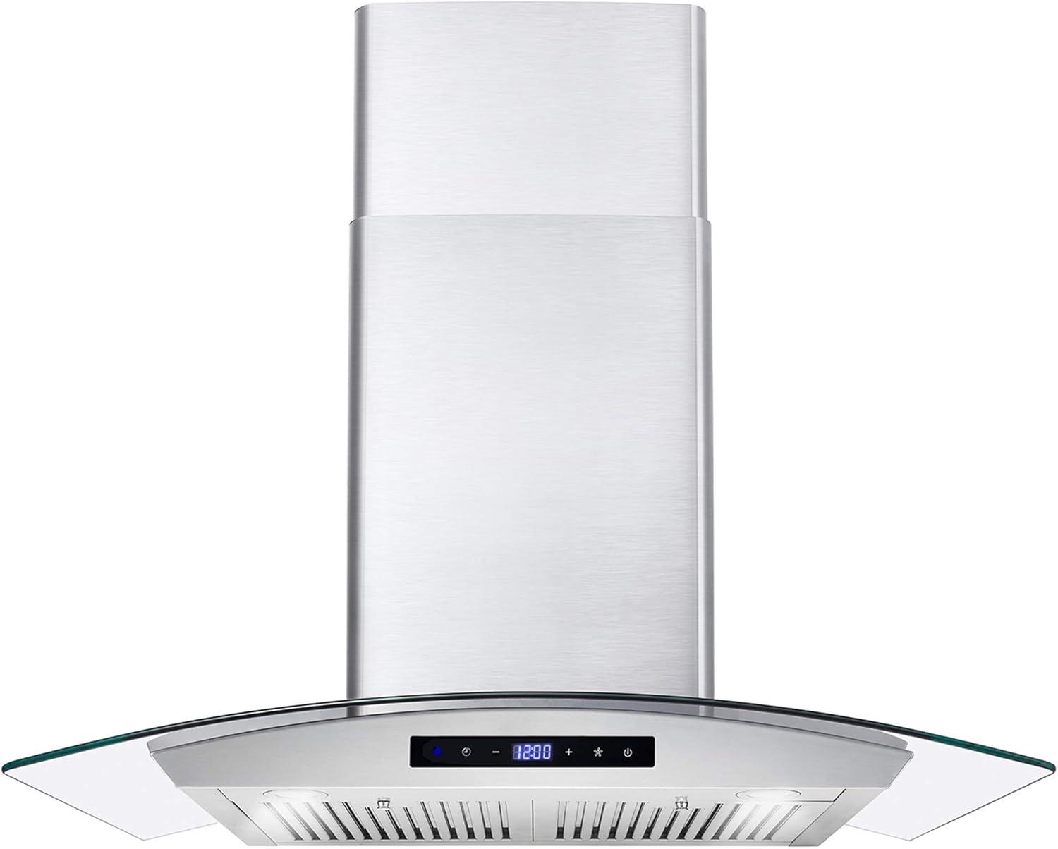 Cosmo 30 in. Ducted Wall Mount Range Hood in Stainless Steel with Touch Controls, LED Lighting and Permanent Filters