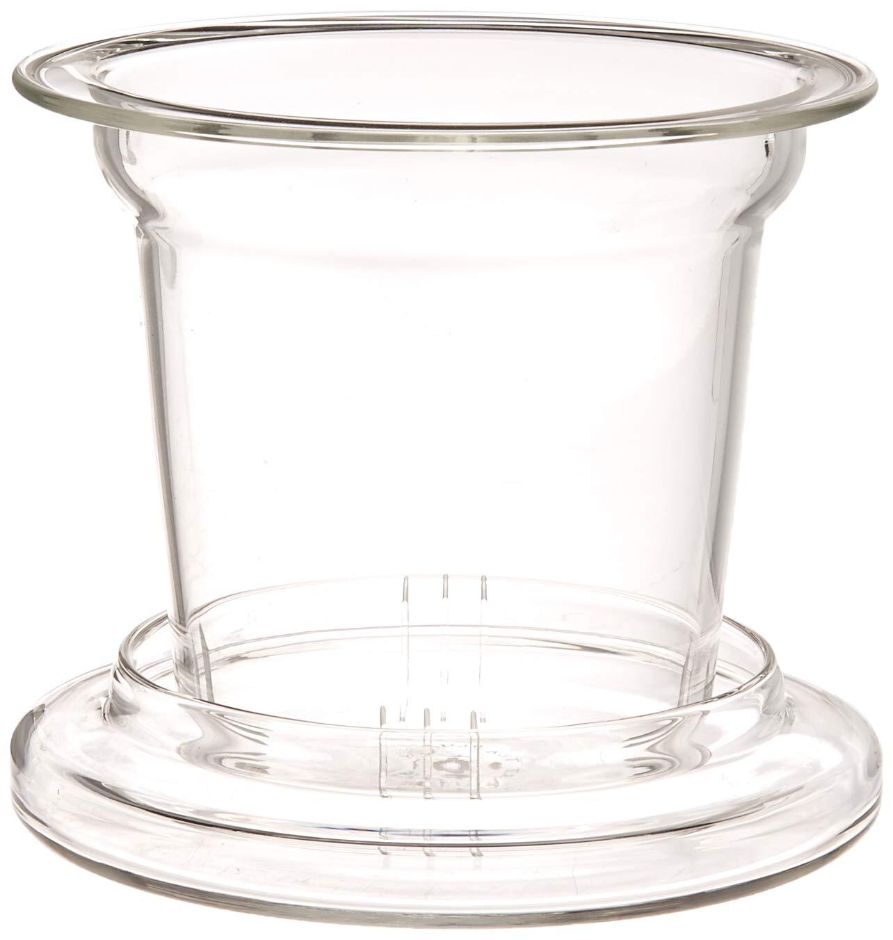 Teabloom Universal Glass Tea Infuser with Multi-Functional Lid - Lead-Free and Non-Toxic Glass Filter for Loose Tea Leaves
