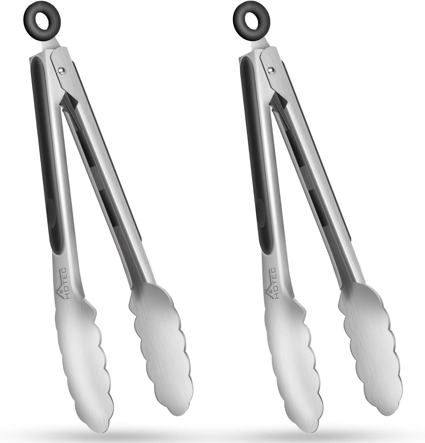 2-Pack Stainless Steel BBQ and Salad Serving Tongs