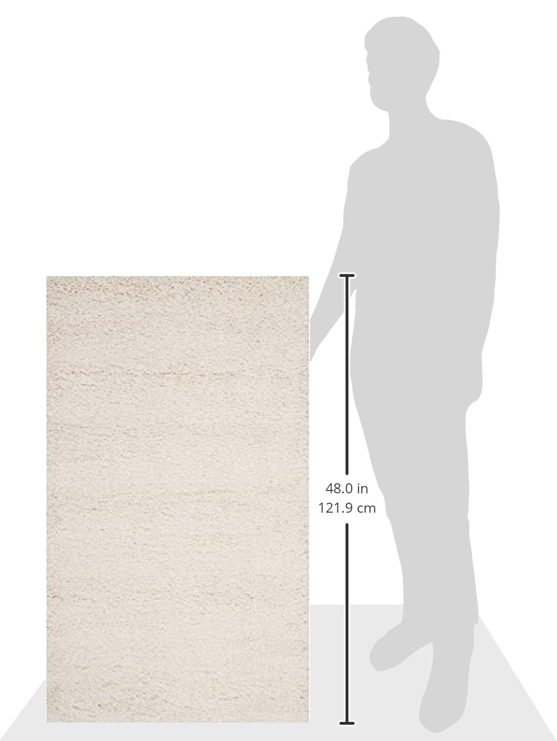 Milan Shag SG180 Power Loomed Indoor Accent Rug - Ivory - 2'x4' - Safavieh