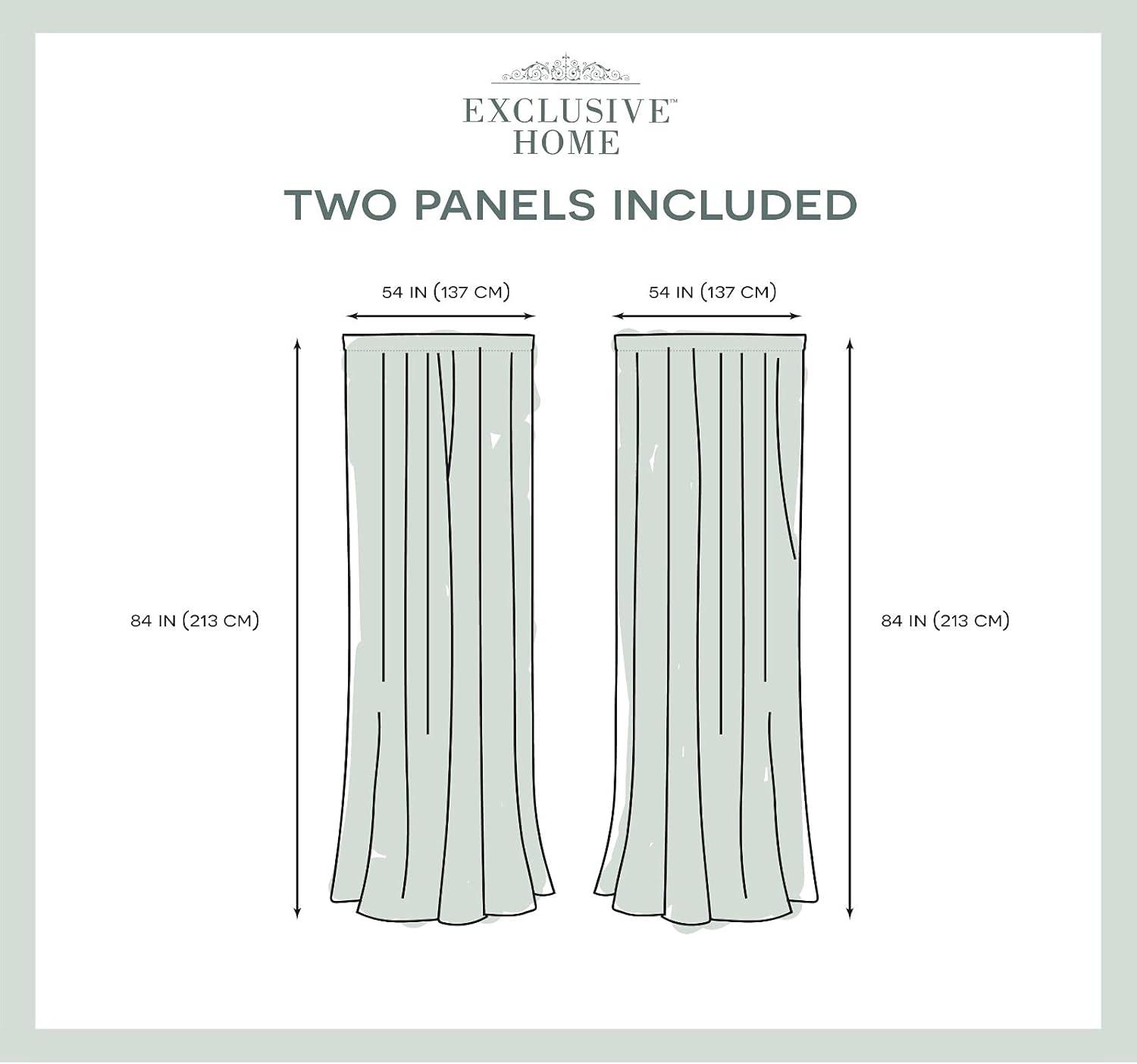 Set of 2 Tassels Sheer Rod Pocket Window Curtain Panel - Exclusive Home