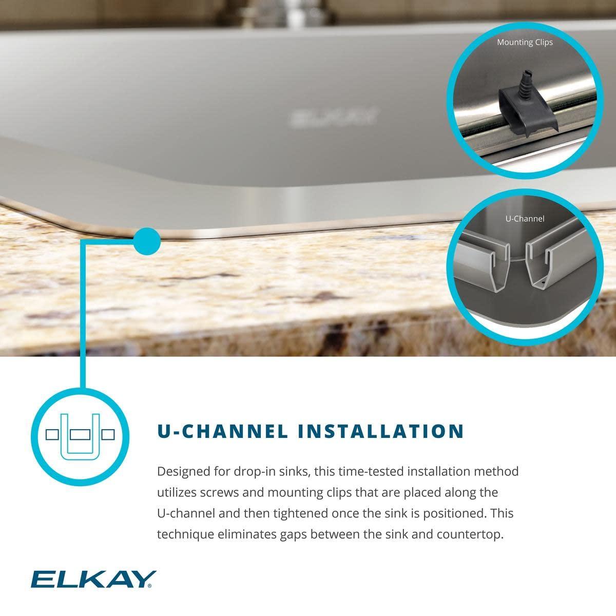 Crosstown Stainless Steel 33" L x 22" W Double Basin Dual Mount Kitchen Sink