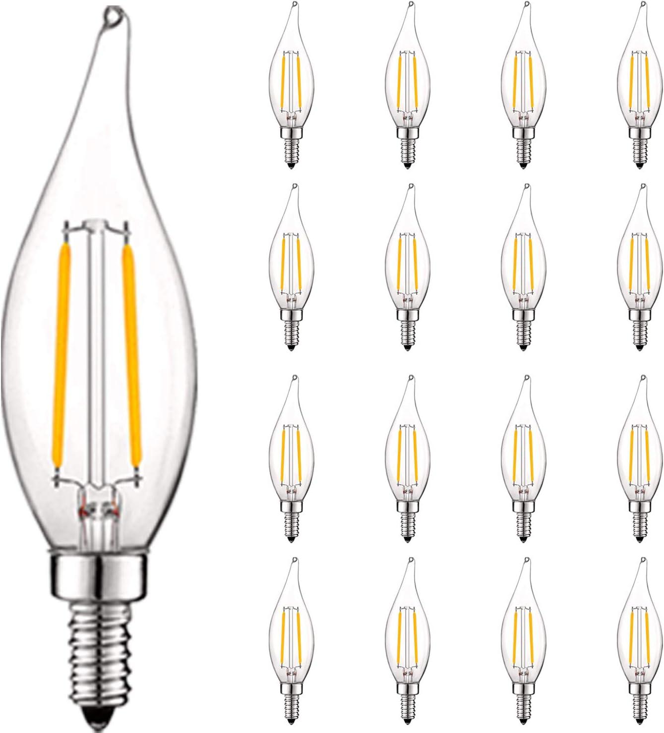 4 Watt (40 Watt Equivalent), B11 LED, Dimmable Light Bulb, E12/Candelabra Base