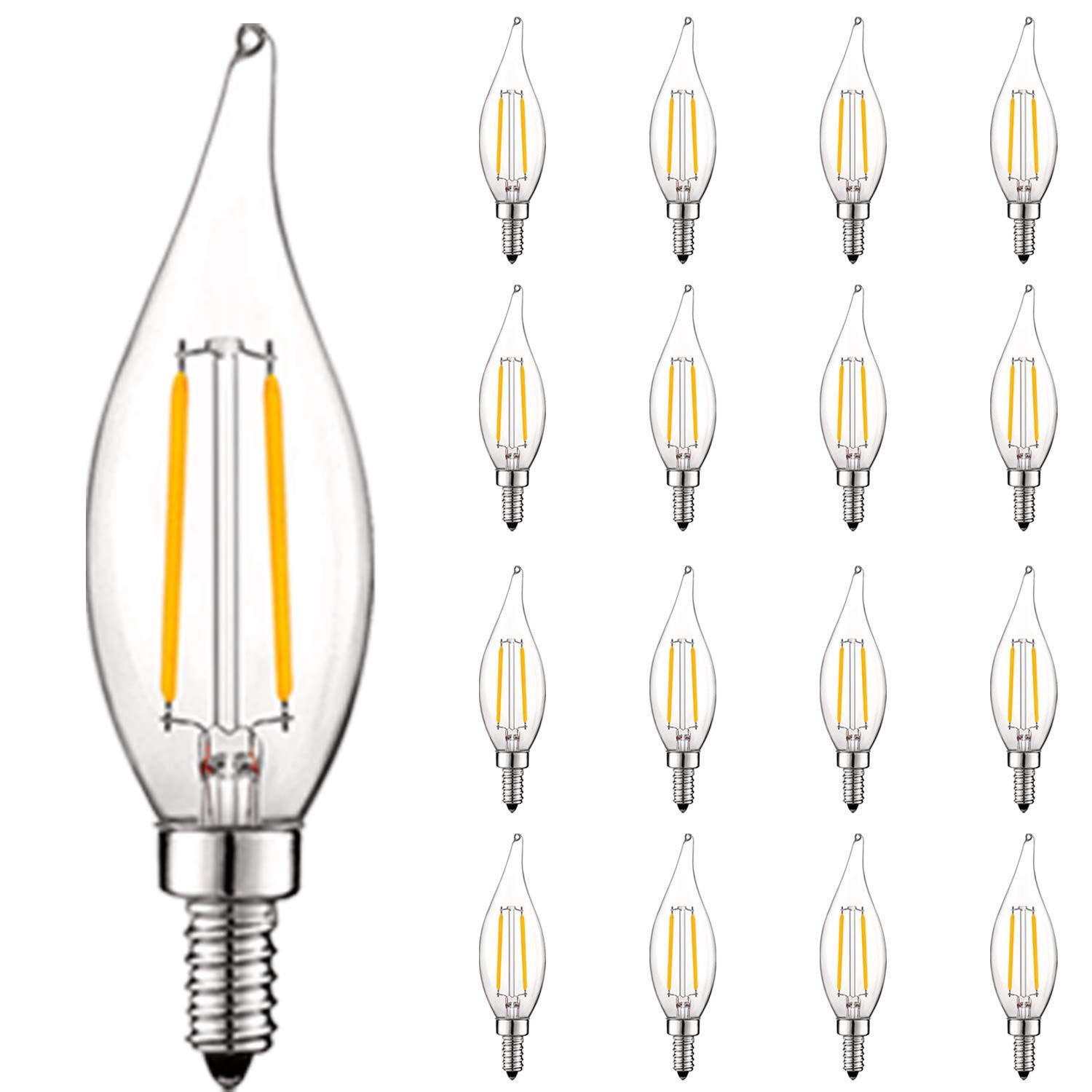 4 Watt (40 Watt Equivalent), B11 LED, Dimmable Light Bulb, E12/Candelabra Base