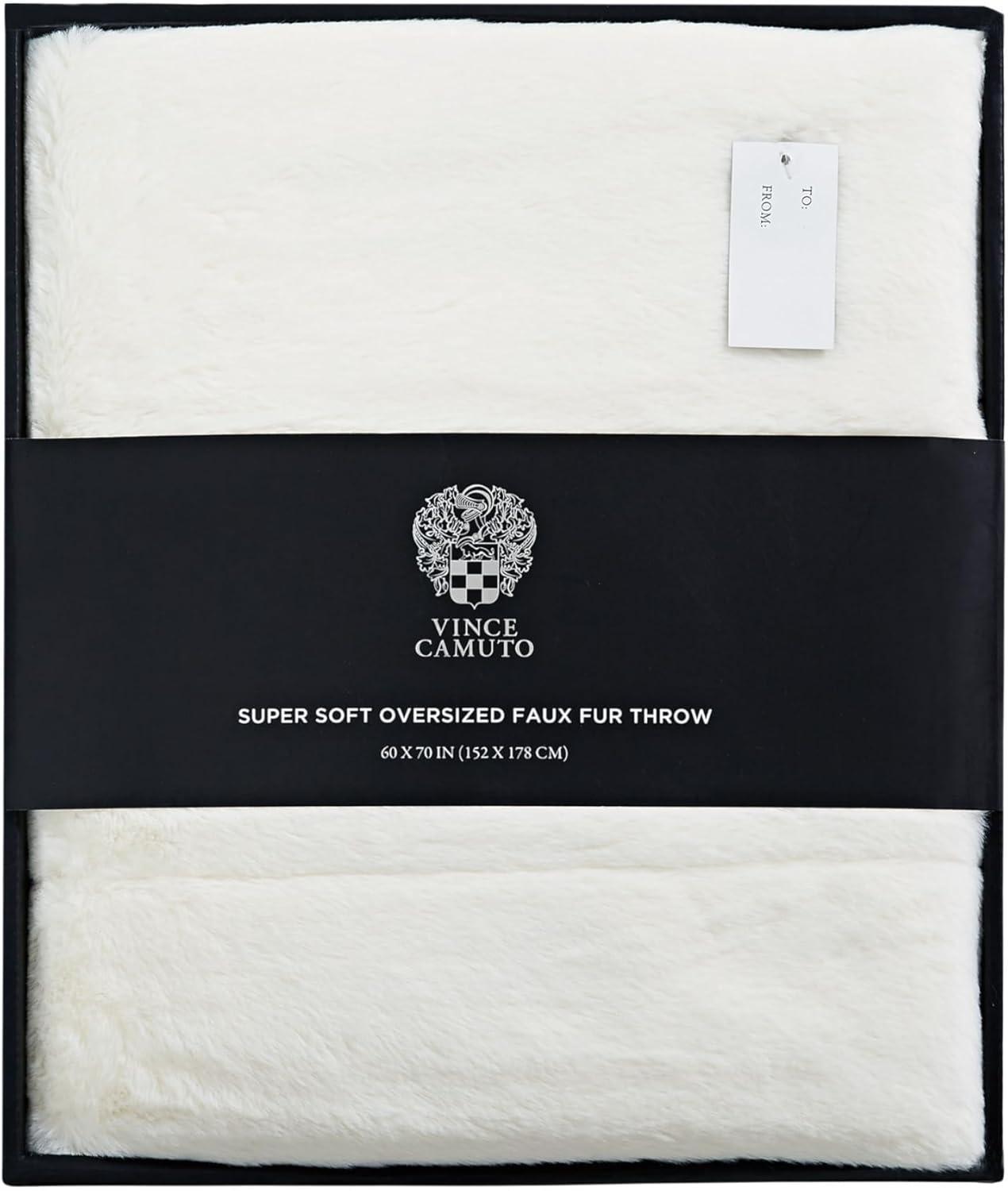 Vince Camuto Vince Camuto Faux Rabbit Fur Gift Boxed Throw