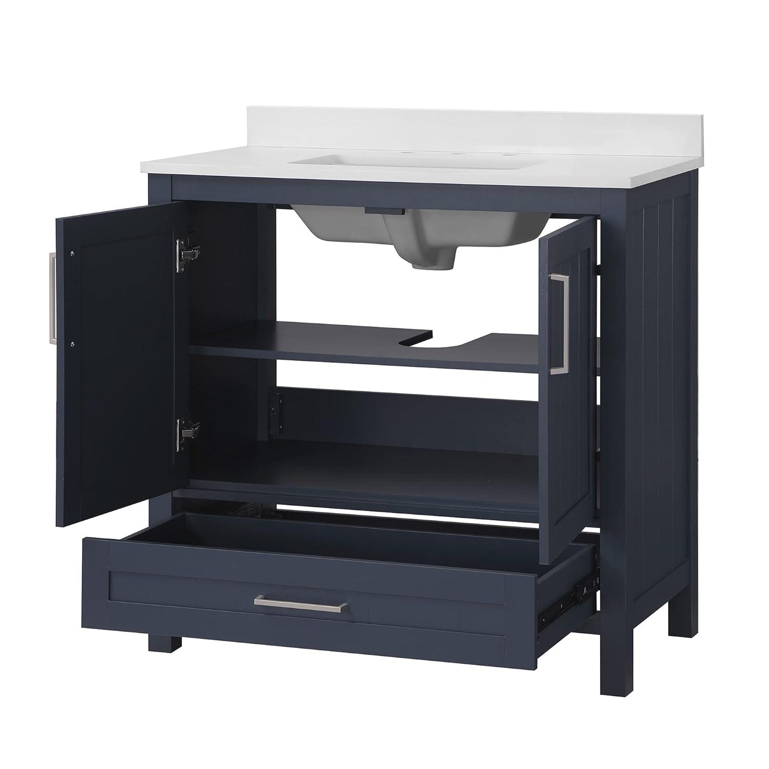 Ove Decors OVE Decors Kansas 36" Single Bathroom Vanity, in Midnight Blue Finish