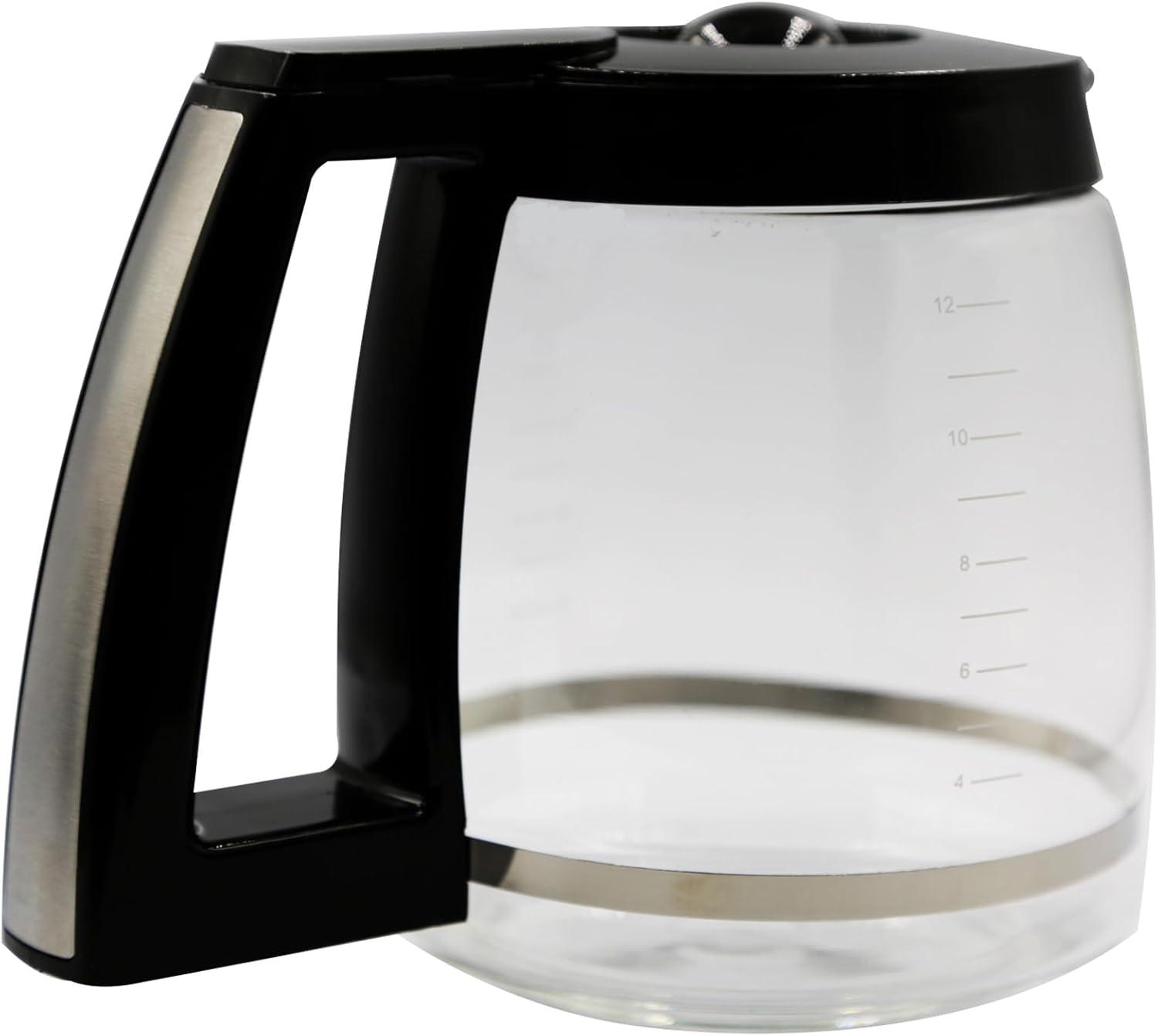 Stack man 12-Cup Replacement Glass Coffee Carafe For Cuisinart Coffee Maker Models DCC-1200, DCC-1100BK, DCC-2650, CHW-12, CHW-12P1, DGB-550BK, DGB-550BK1, DGB-625BC, DGB-700BC, And SS-12 | Part# DCC-1200PRC