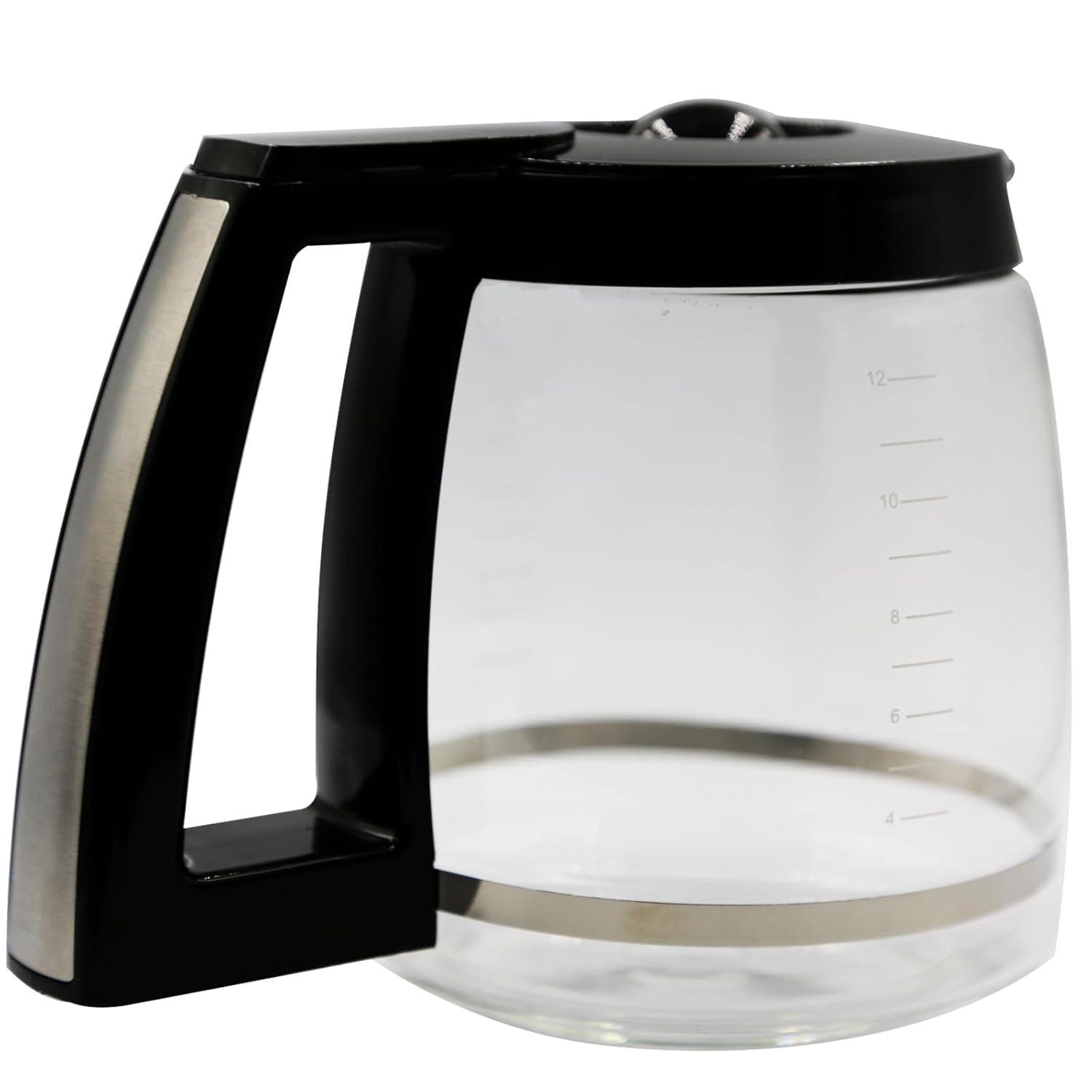Stack man 12-Cup Replacement Glass Coffee Carafe For Cuisinart Coffee Maker Models DCC-1200, DCC-1100BK, DCC-2650, CHW-12, CHW-12P1, DGB-550BK, DGB-550BK1, DGB-625BC, DGB-700BC, And SS-12 | Part# DCC-1200PRC