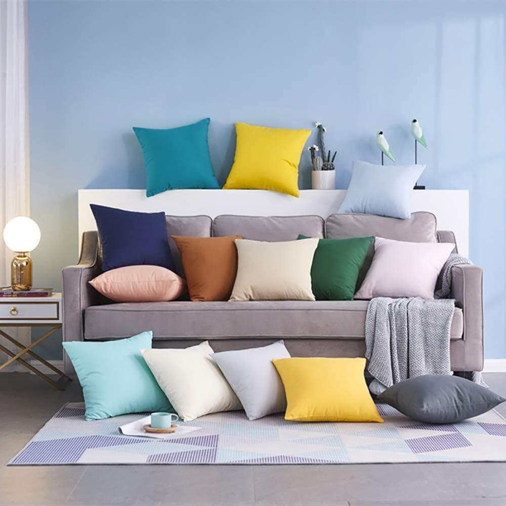 Thmyo 4-Pack 100% Cotton Comfortable Solid Decorative Throw Pillow Case, Square Cushion Cover Pillowcase Sublimation Blank Pillow Covers DIY Throw Pillowcase(18x18 inch/ 45x45cm,Light Silver Grey)