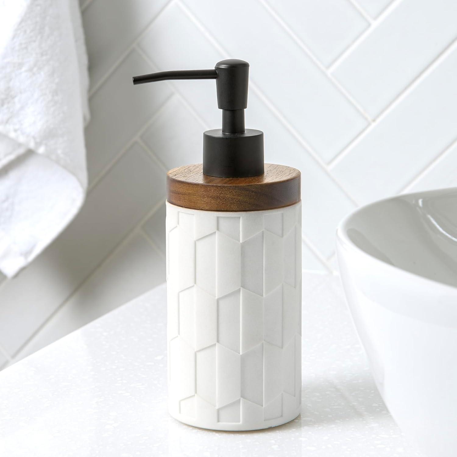 Sarasota Resin with Wood 4-Piece Bathroom Accessory Set