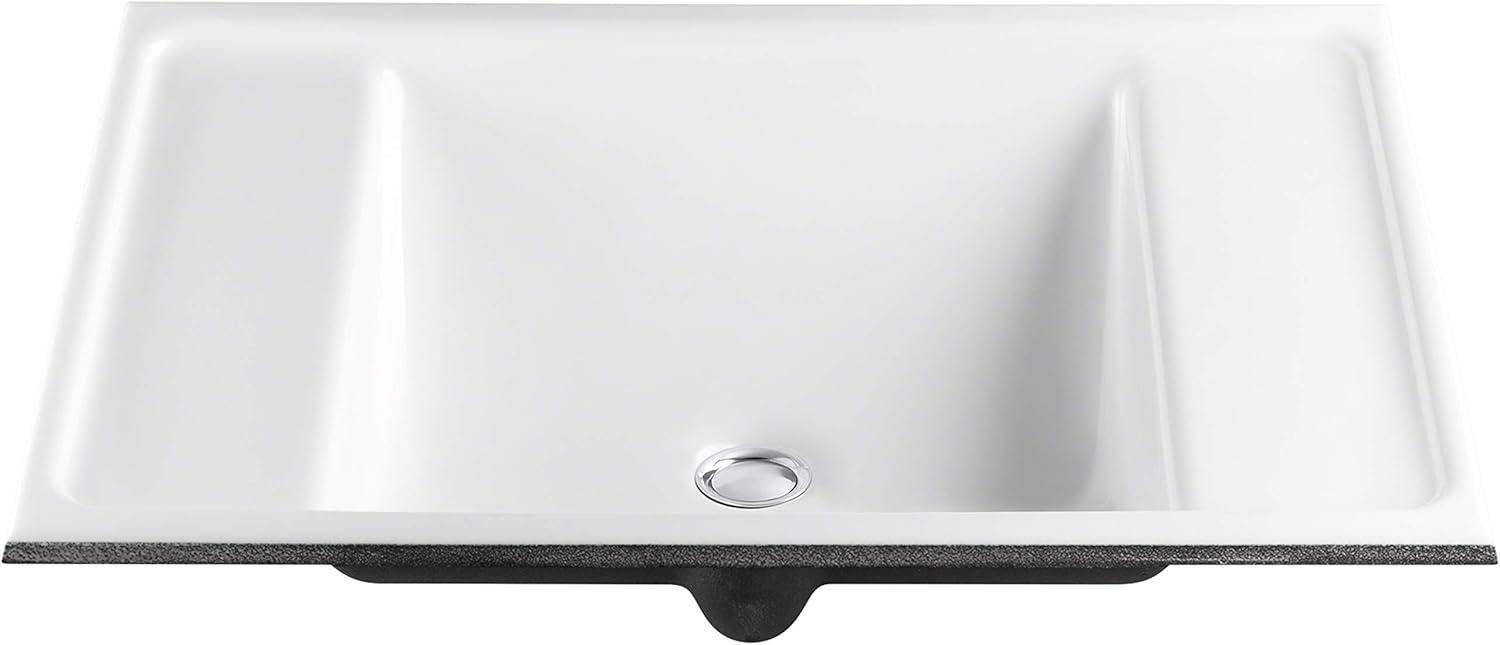 Alteo Metal Rectangular Undermount Bathroom Sink with Overflow