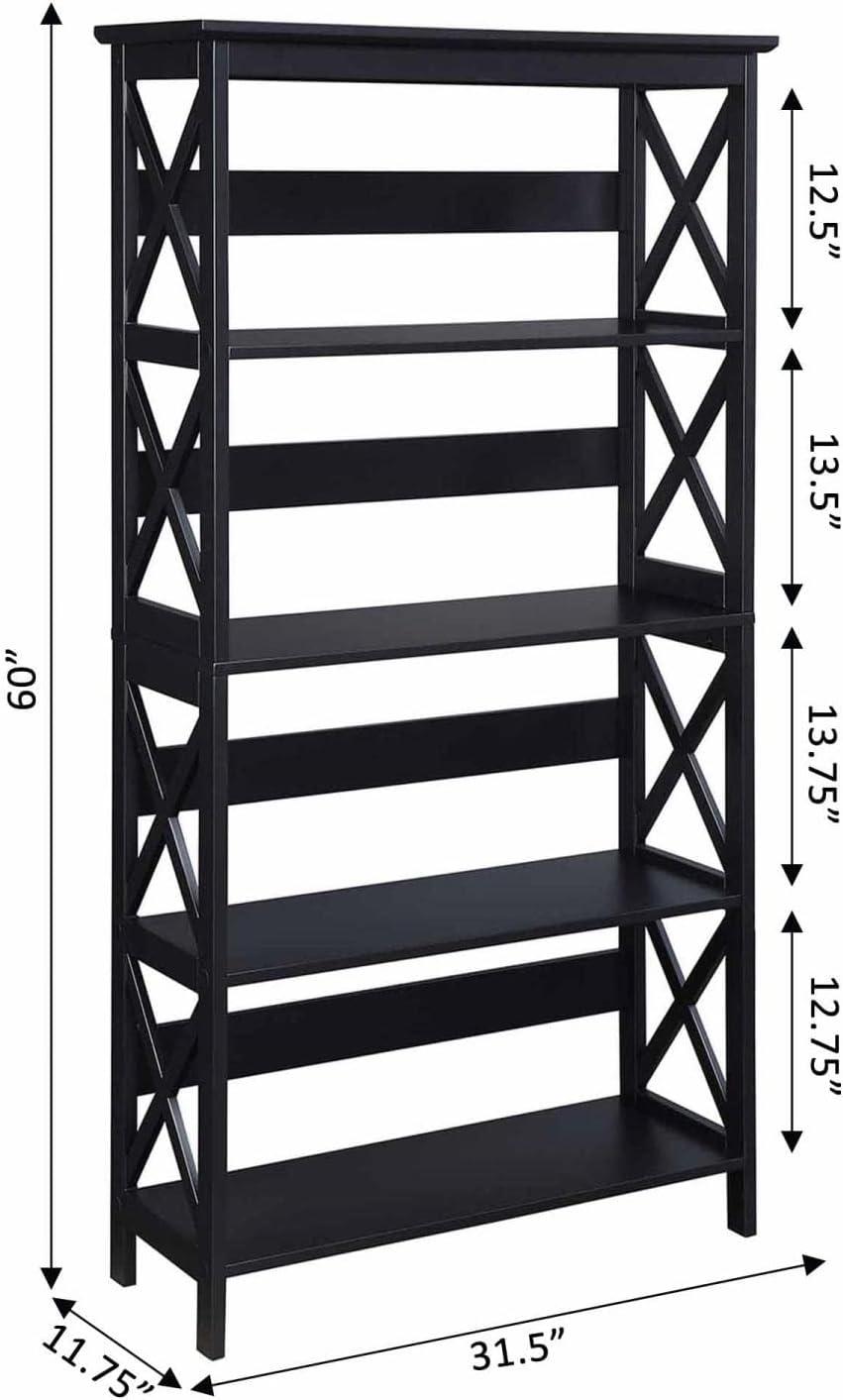 Convenience Concepts Oxford 5 Tier Bookcase, Multiple Finishes