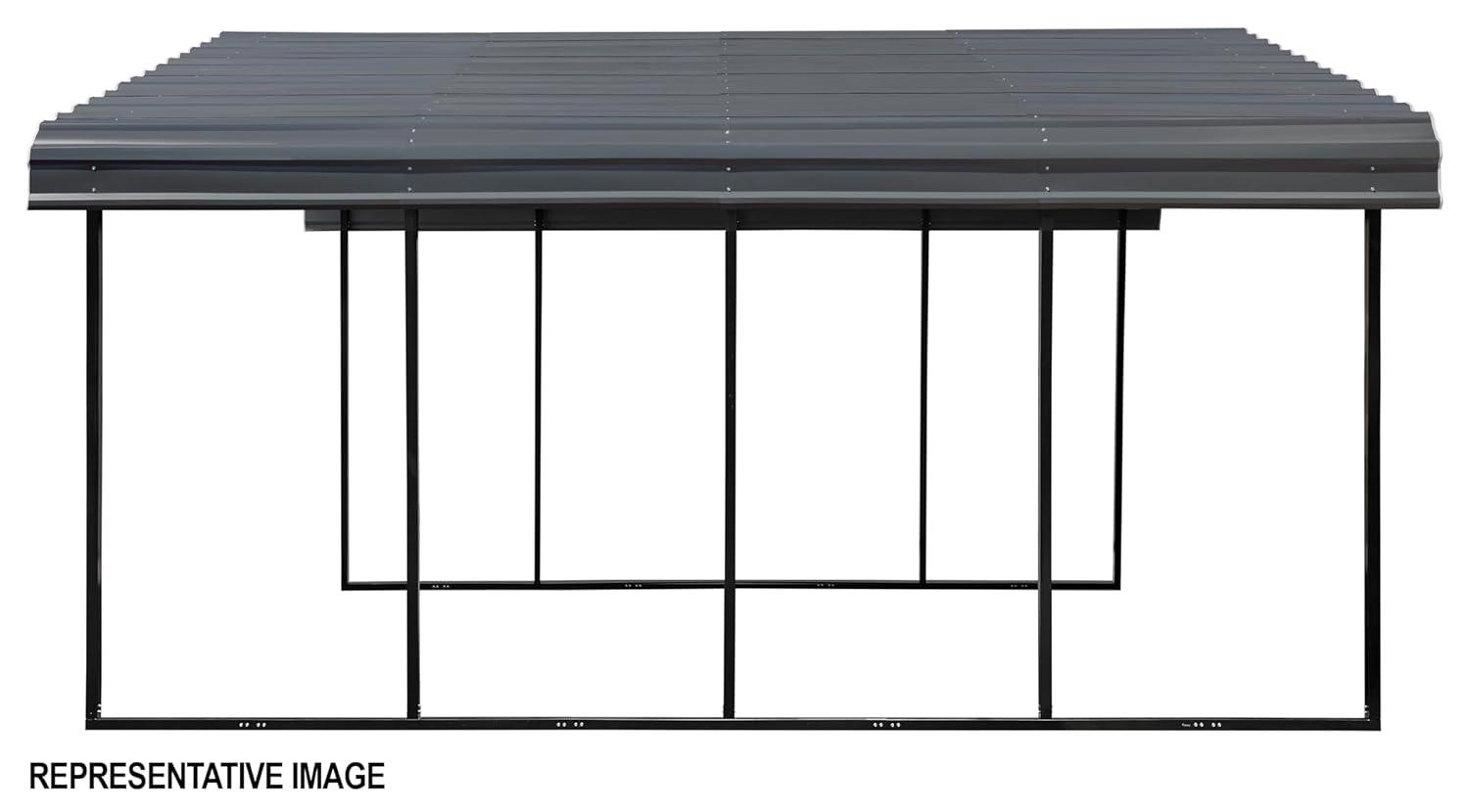 Arrow Arrow Galvanized Steel Carport, 12x24x9