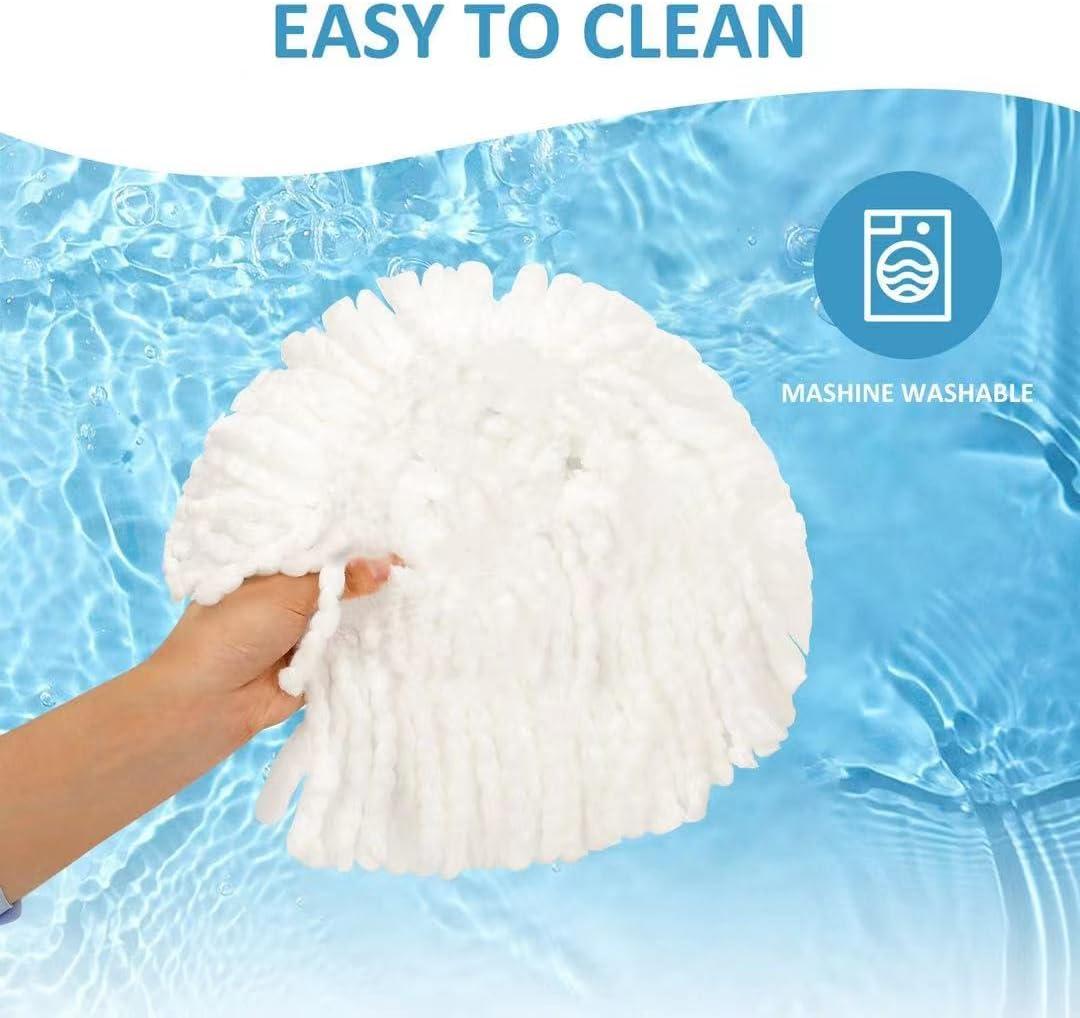 4 Pack Spin Mop Refill - Replacement Head Compatible with O Cedar, Microfiber Spin Mop Refills,clean the floor. Easy Floor Cleaning Mop Head Replacement - Bonison