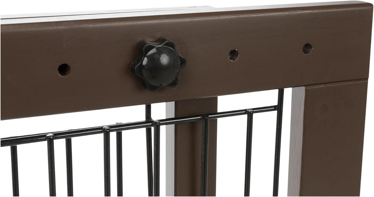 TRIXIE TRIXIE Freestanding Pet Gate with Pet Door, Adjustable Width, 22.5 in Height