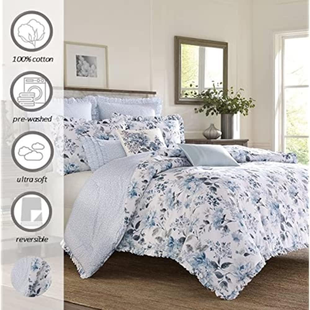 Laura Ashley Chloe Duvet Cover Set Blue